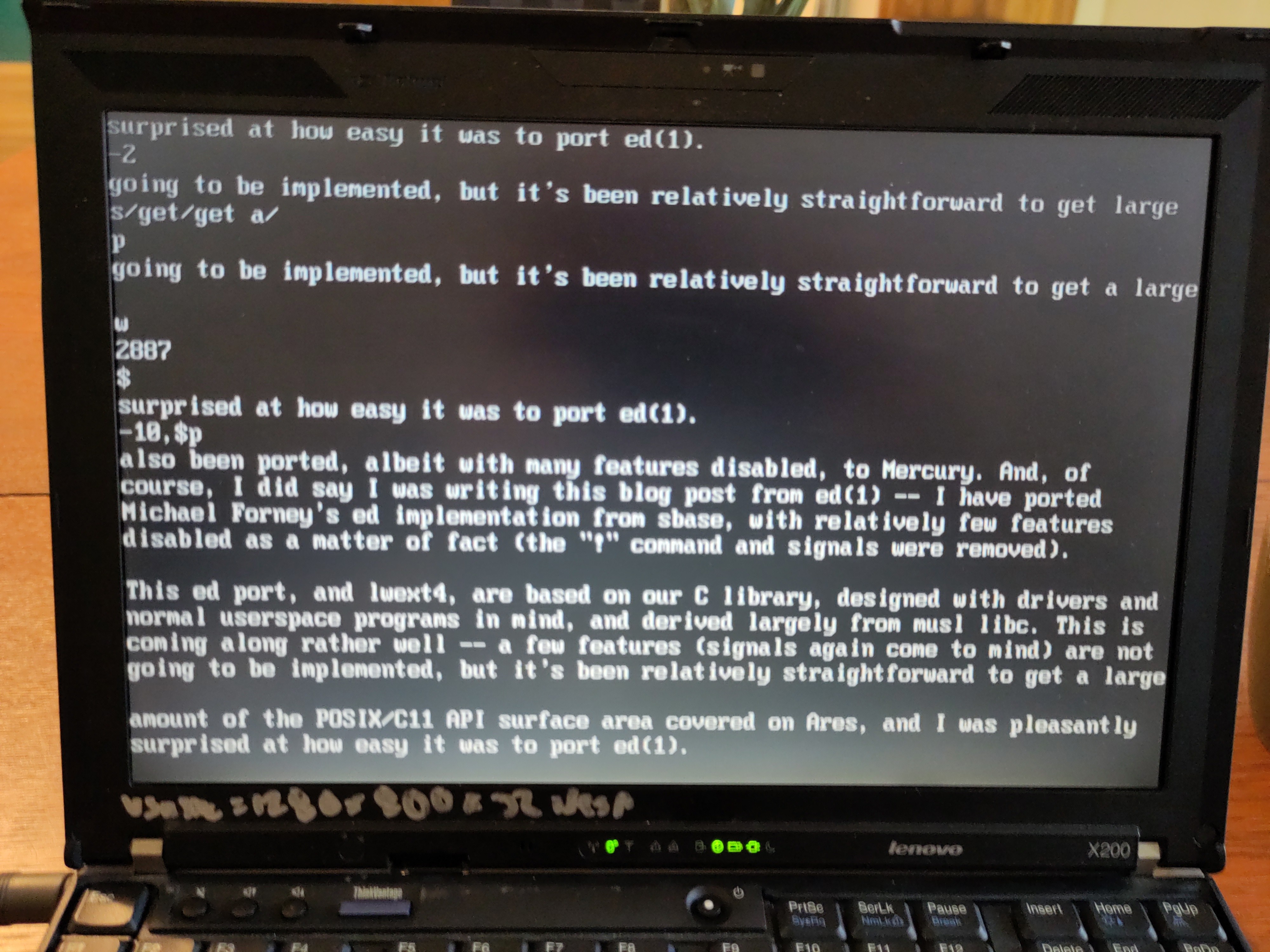 A picture of my ThinkPad while I was editing this blog post